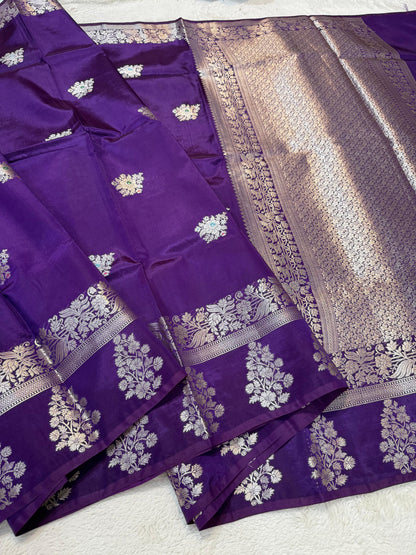 Blue Viscose Silk Premium Banarasi Saree