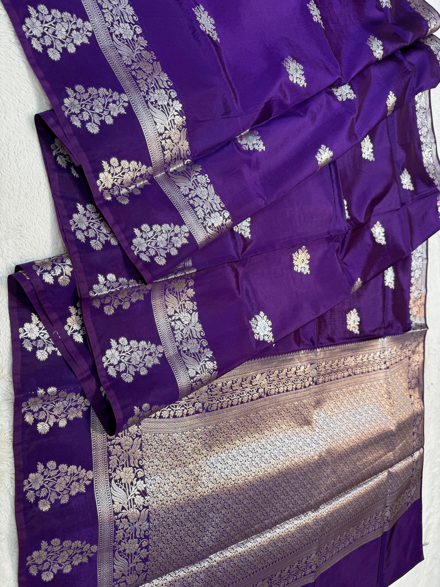 Blue Viscose Silk Premium Banarasi Saree