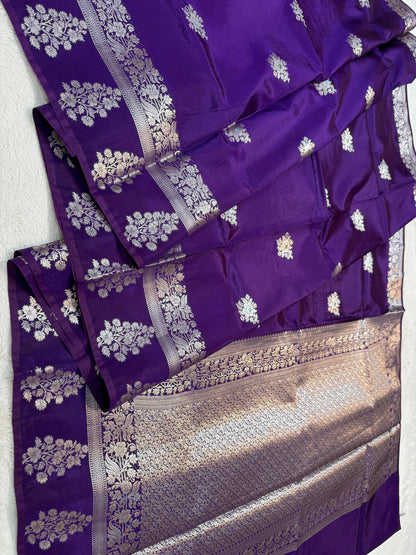 Blue Viscose Silk Premium Banarasi Saree