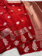 Red Viscose Silk Premium Banarasi Saree