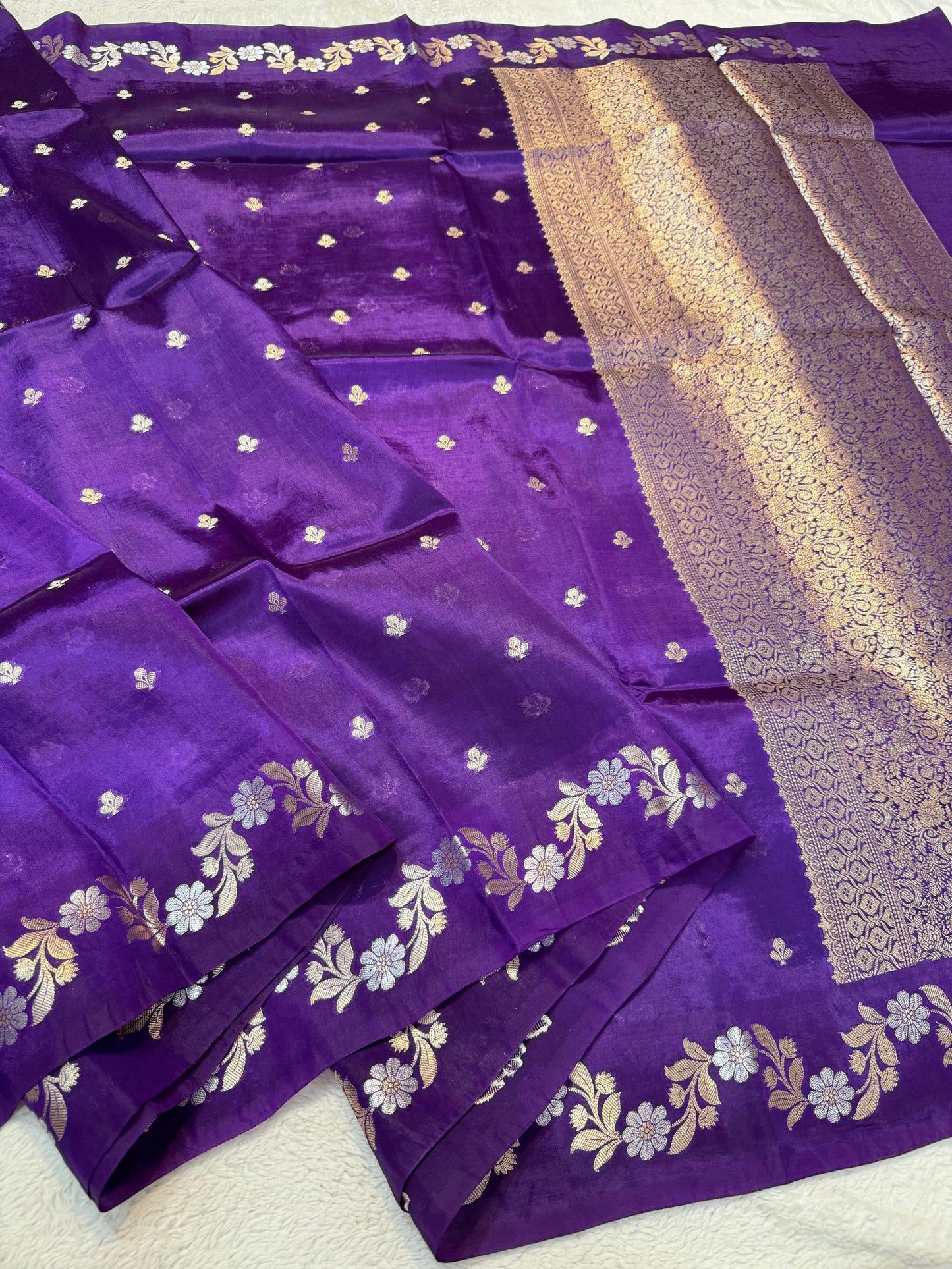 Blue Viscose Silk Premium Banarasi Saree
