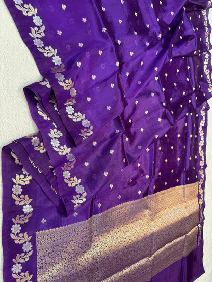 Blue Viscose Silk Premium Banarasi Saree