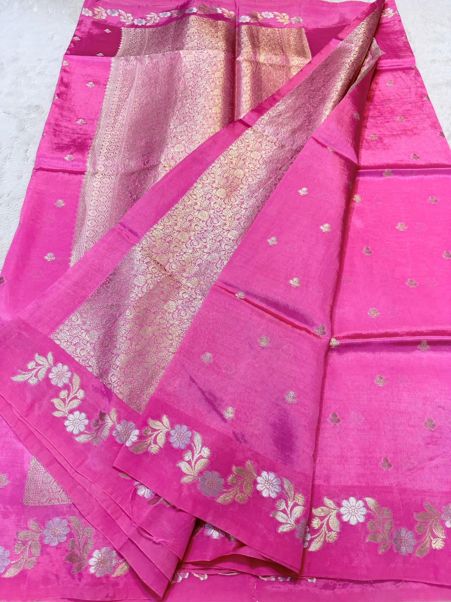 Pink Viscose Silk Premium Banarasi Saree