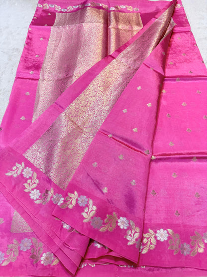 Pink Viscose Silk Premium Banarasi Saree