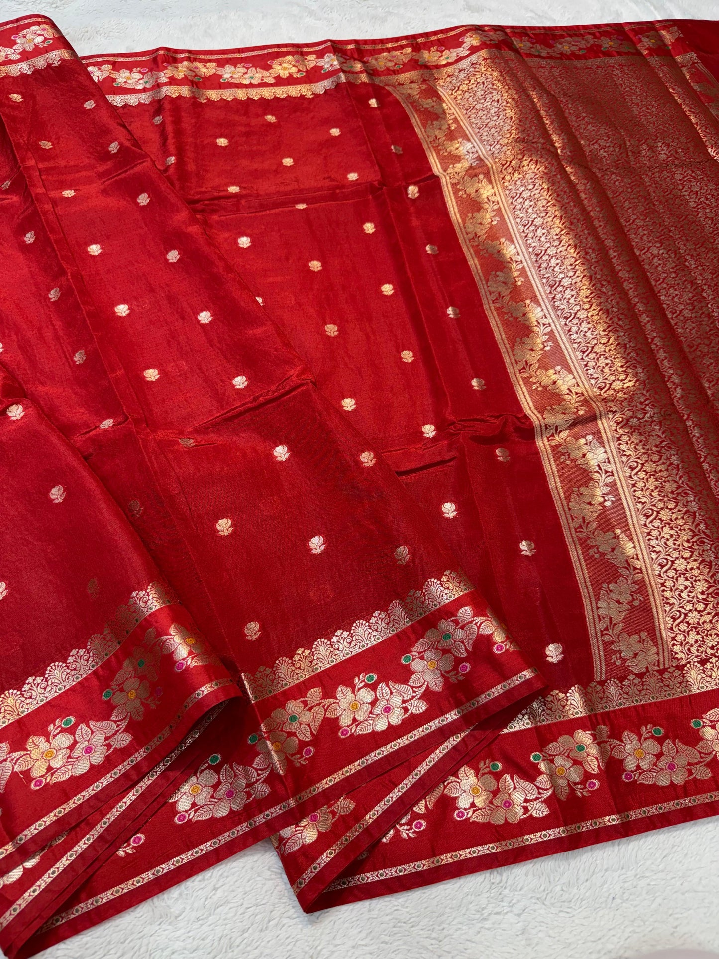 Red Viscose Silk Premium Banarasi Saree