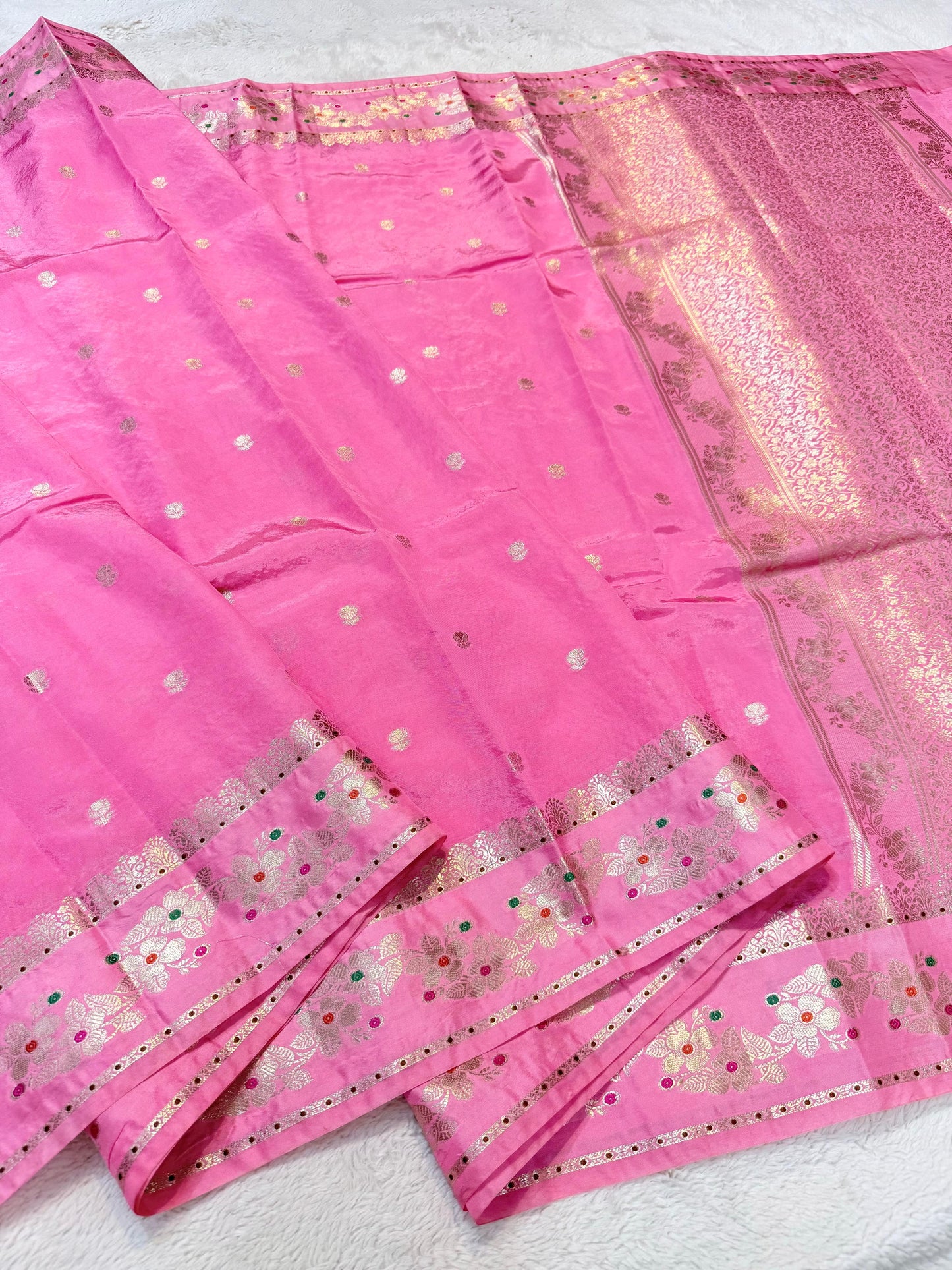 Pink Viscose Silk Premium Banarasi Saree