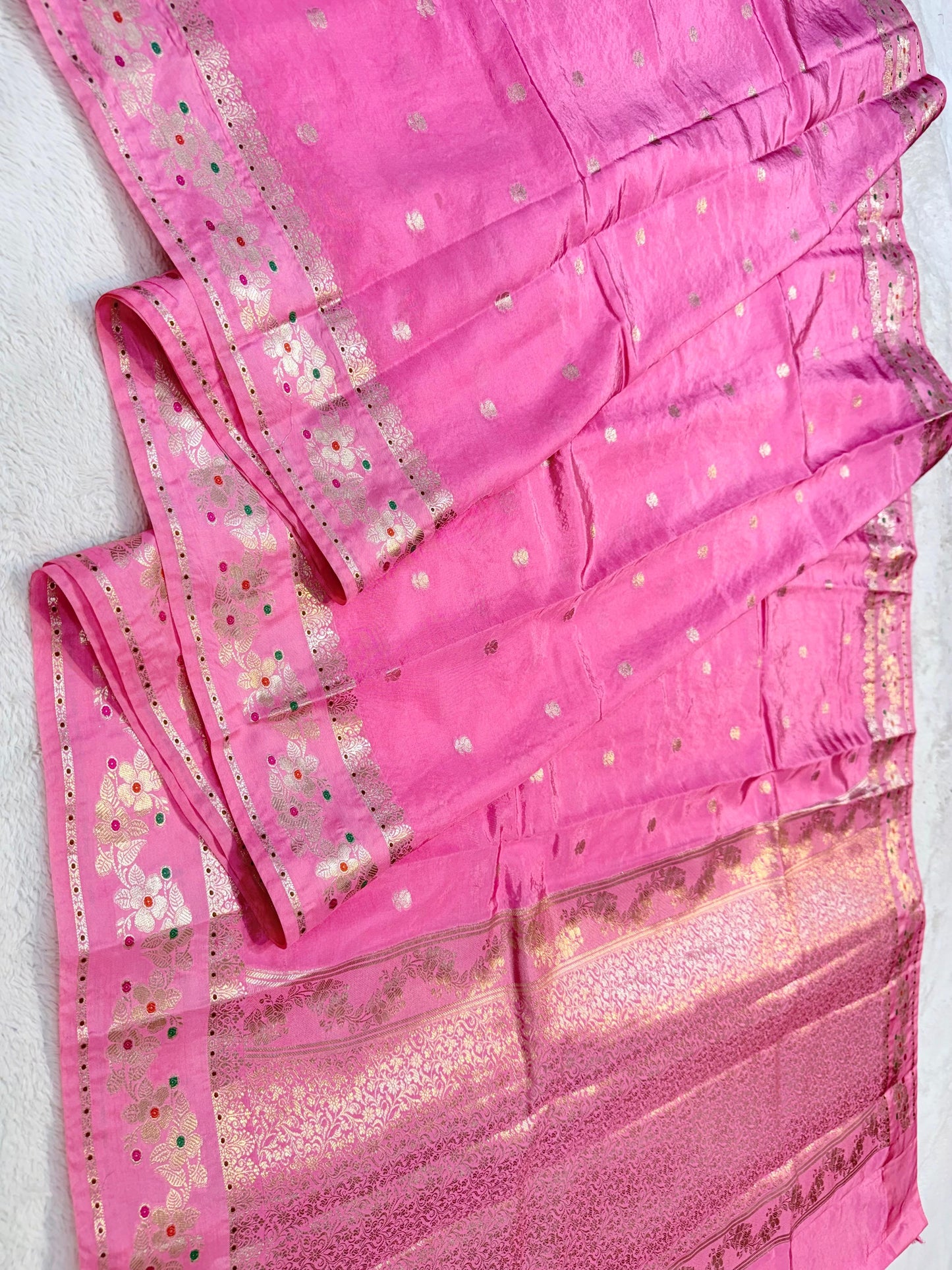 Pink Viscose Silk Premium Banarasi Saree