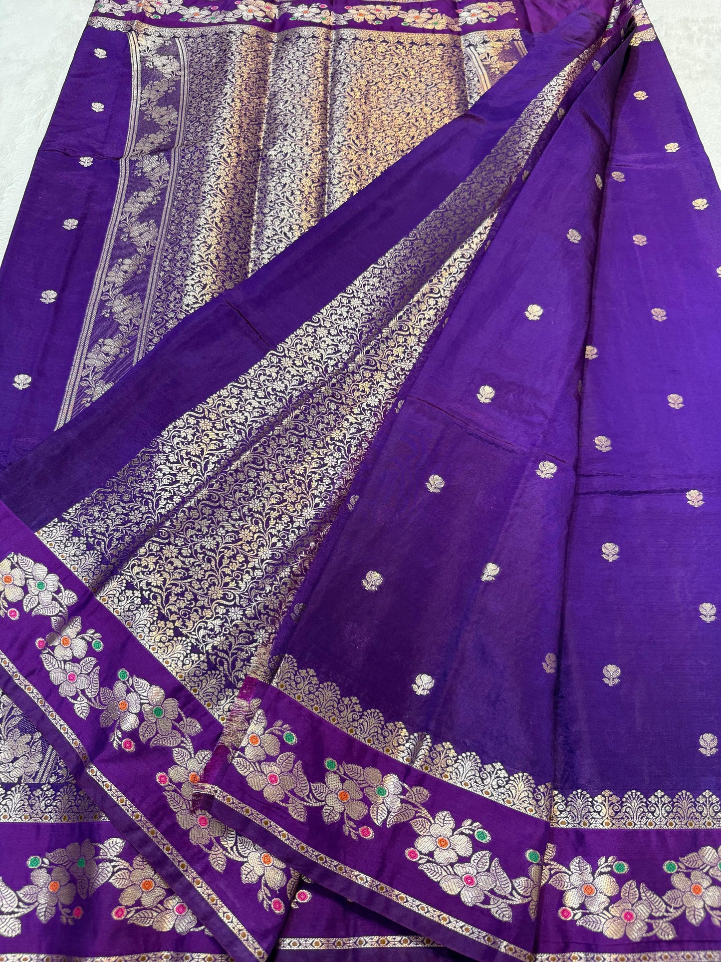 Blue Viscose Silk Premium Banarasi Saree