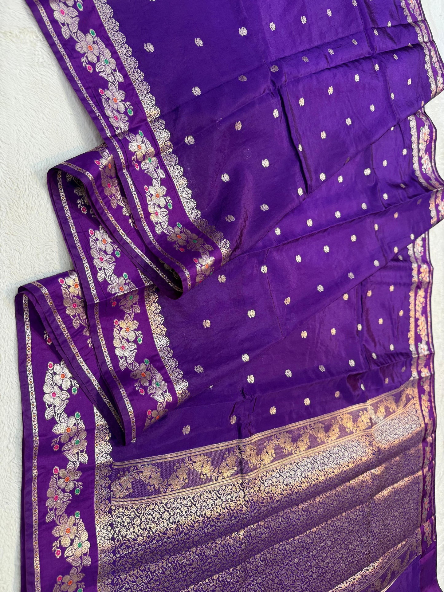 Blue Viscose Silk Premium Banarasi Saree