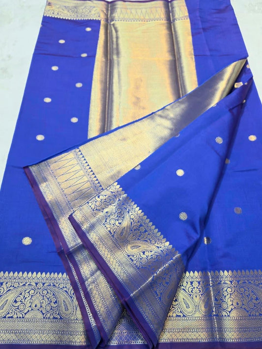 Blue Soft Silk Banarasi Saree
