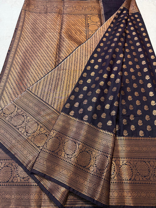 Wine Dupion Silk Premium Banarasi Saree