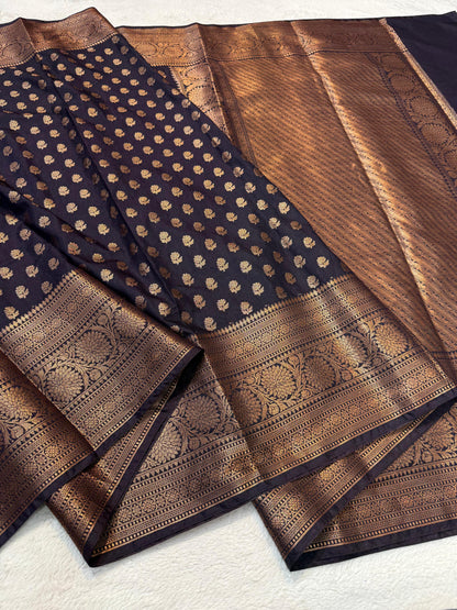 Wine Dupion Silk Premium Banarasi Saree