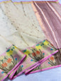 Pista Green Cotton Kota Paithani Border Premium Banarasi Saree