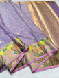 Lovender Cotton Kota Paithani Border Premium Banarasi Saree