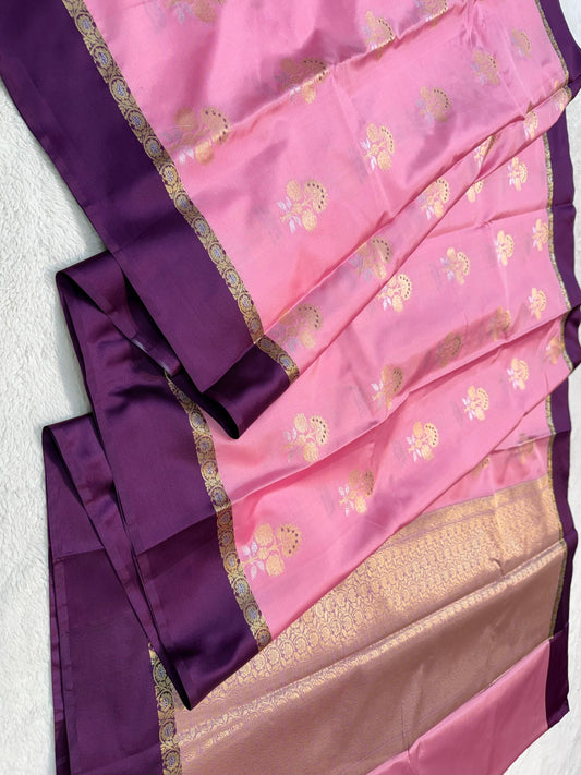 Pink Soft Silk Premium Banarasi Saree