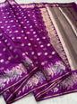 Magenta Cotton Kota Premium Banarasi Saree