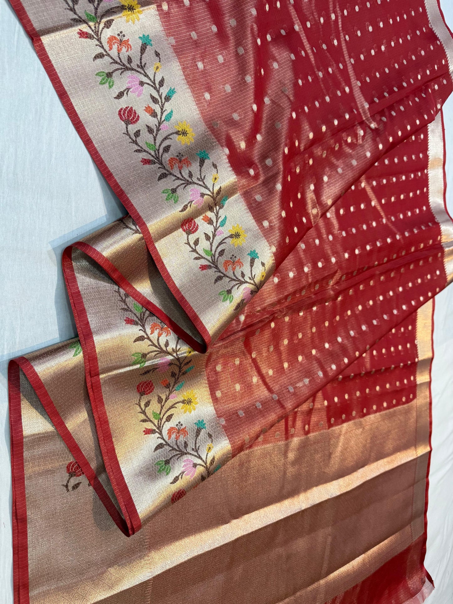 Tissue Kota Paithani Border Premium Banarasi Saree