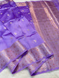 Lovender Shade Pure Green Mango Premium Banarasi Silk Saree