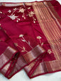 Maharani Shade Pure Viscose Premium Banarasi Silk Saree