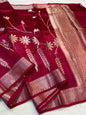 Maharani Shade Pure Viscose Premium Banarasi Silk Saree