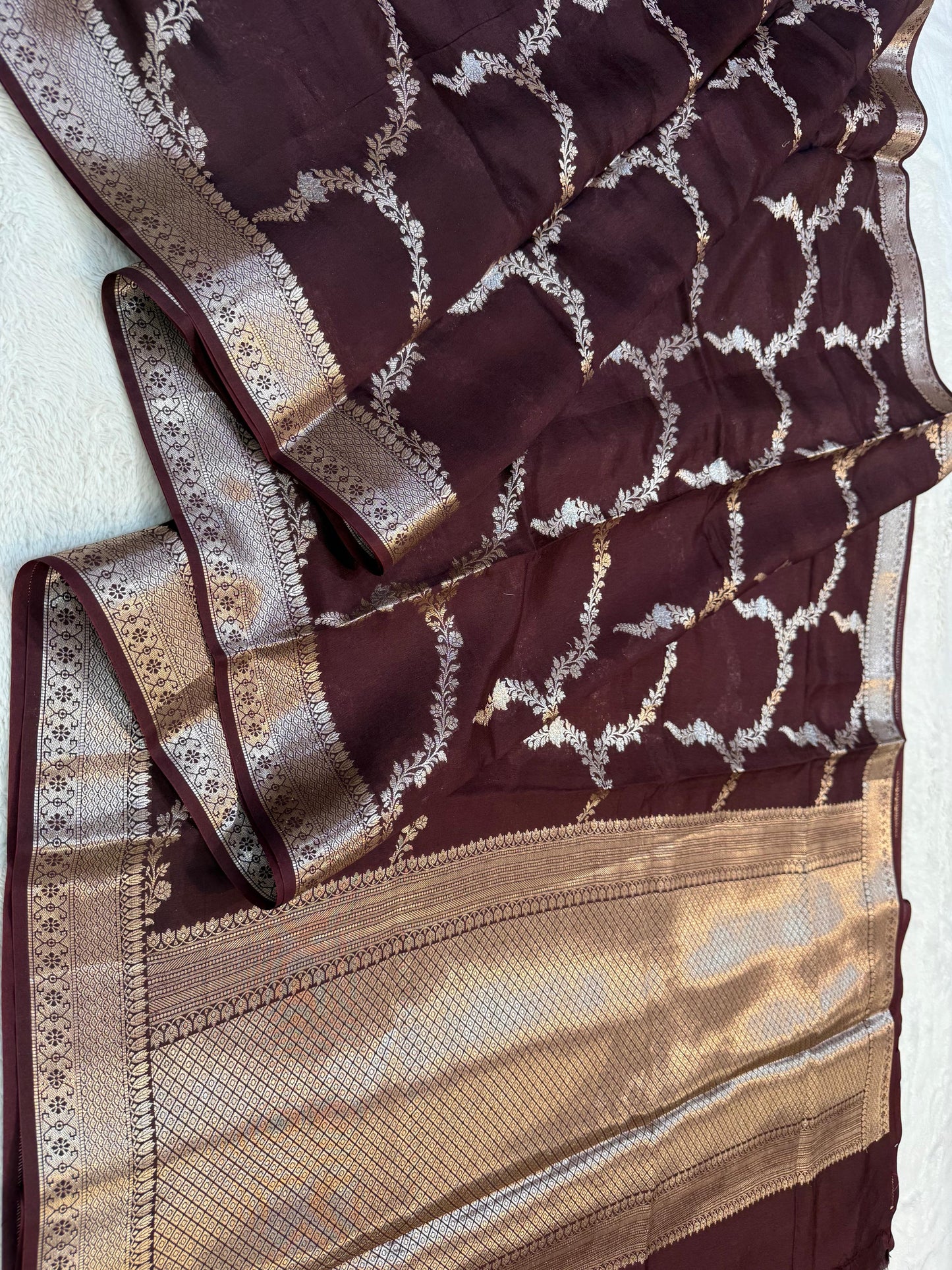 Wine Shade Pure Viscose Premium Banarasi Silk Saree