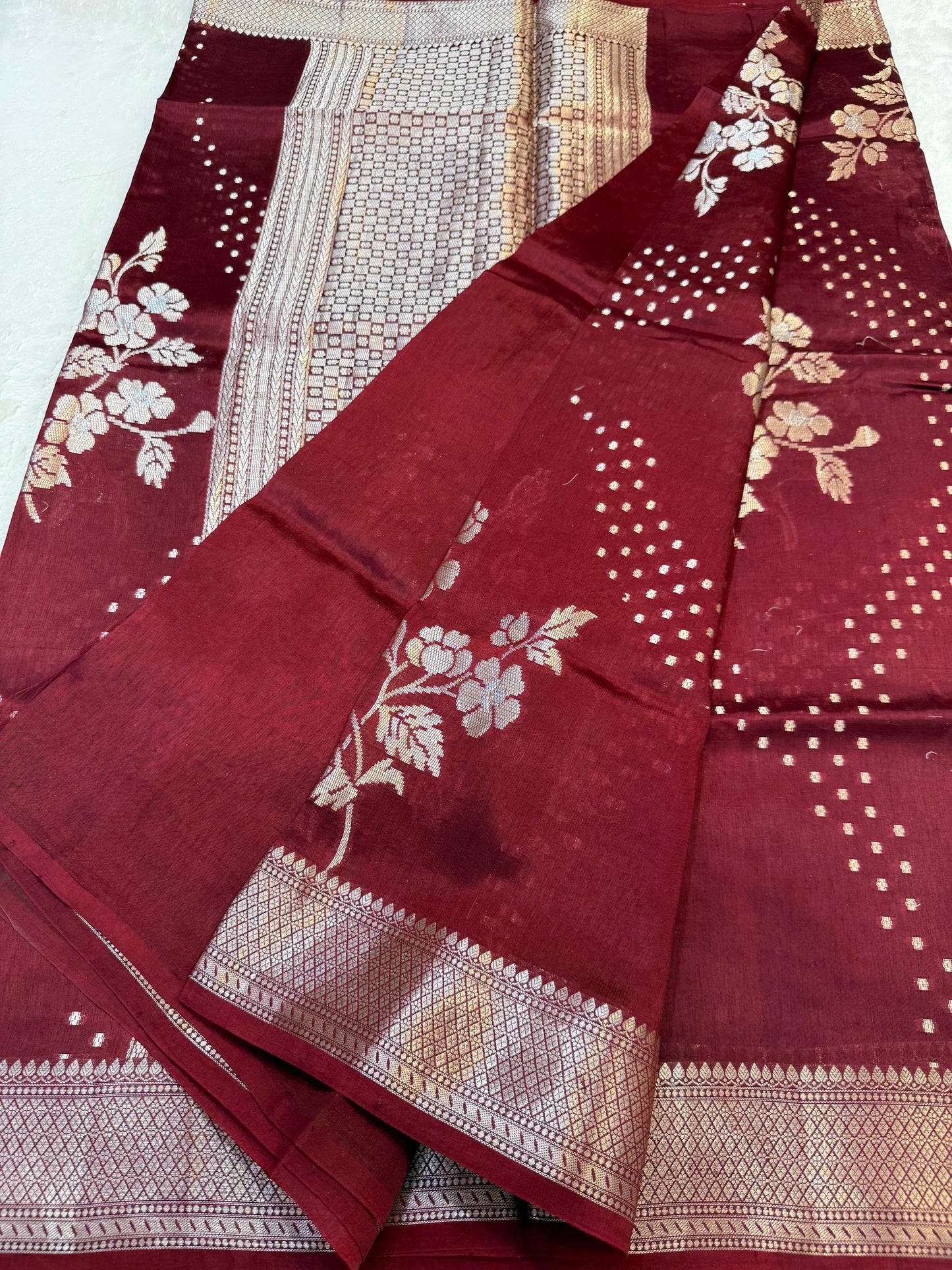 Wine Shade Pure Viscose Premium Banarasi Silk Saree