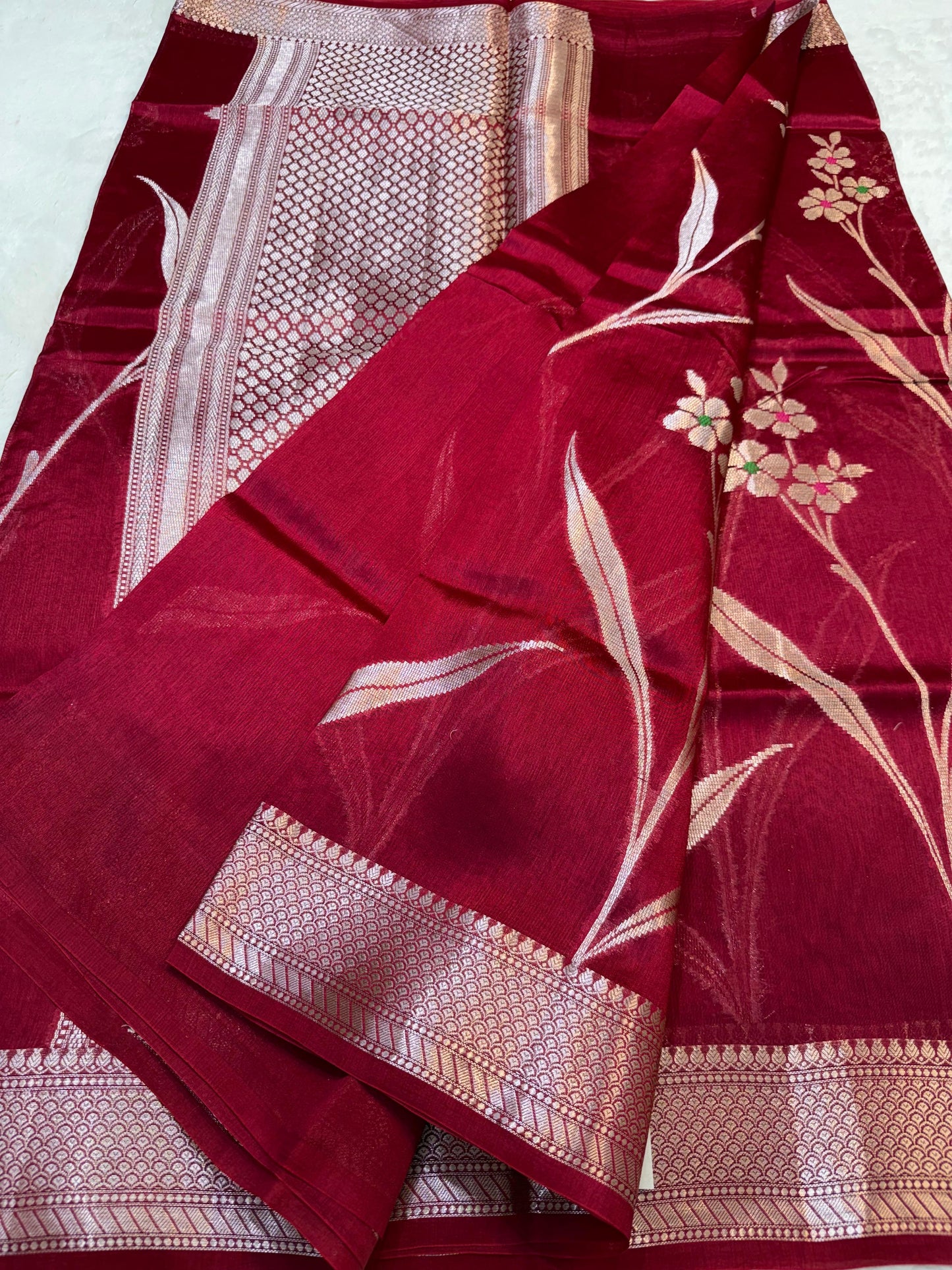 Maharani Shade Pure Viscose Premium Banarasi Silk Saree