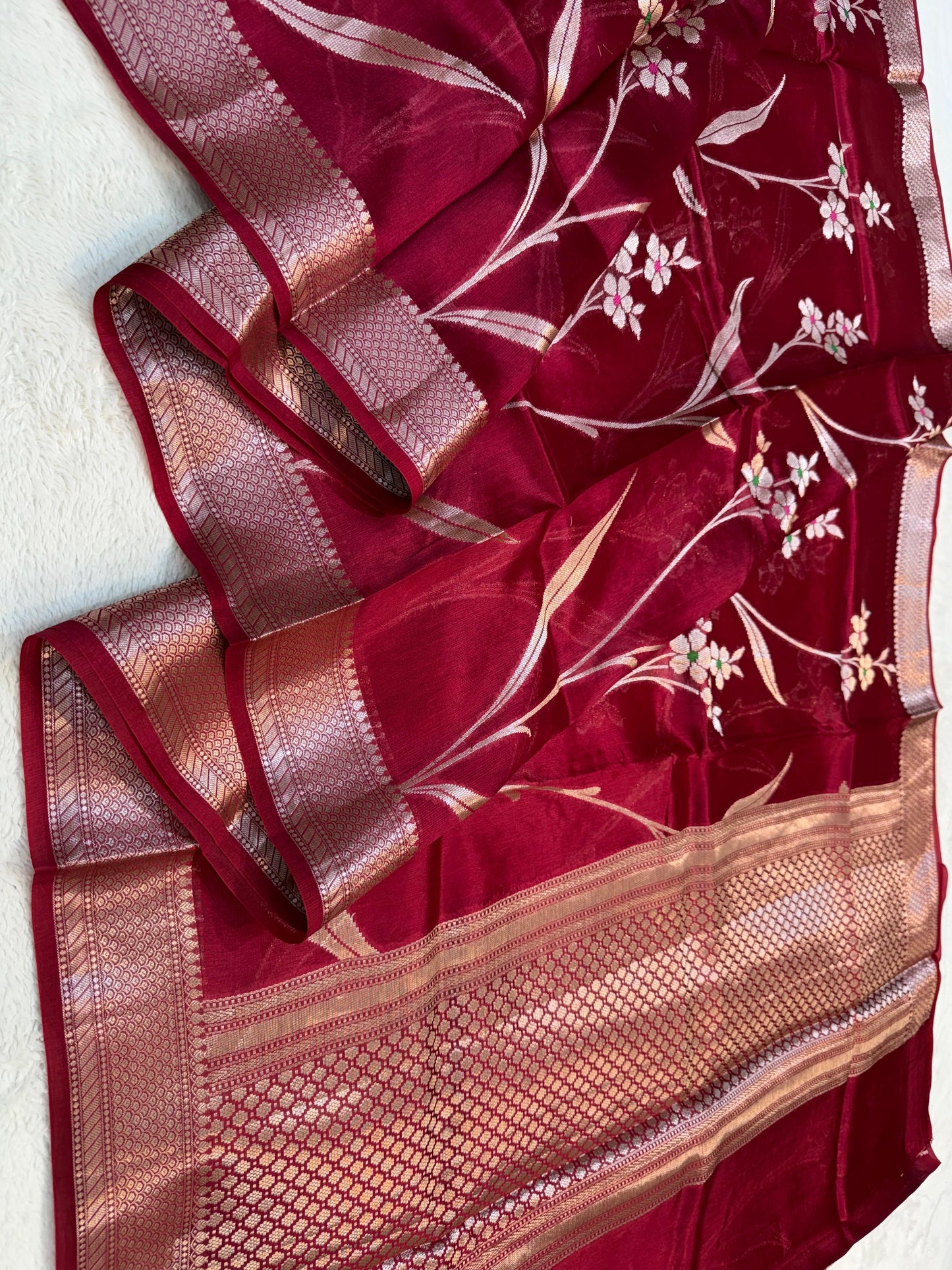 Maharani Shade Pure Viscose Premium Banarasi Silk Saree