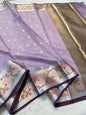 Lovender Cotton Kota Paithani Border Premium Banarasi Saree