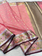 Pink Cotton Kota Paithani Border Premium Banarasi Saree