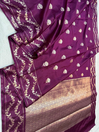 Magenta Warm Silk Premium Banarasi Saree