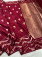 Maroon Warm Silk Premium Banarasi Saree