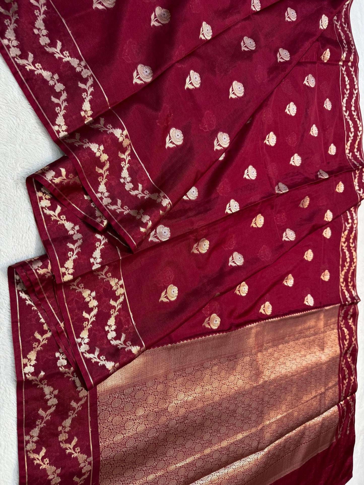 Maroon Warm Silk Premium Banarasi Saree
