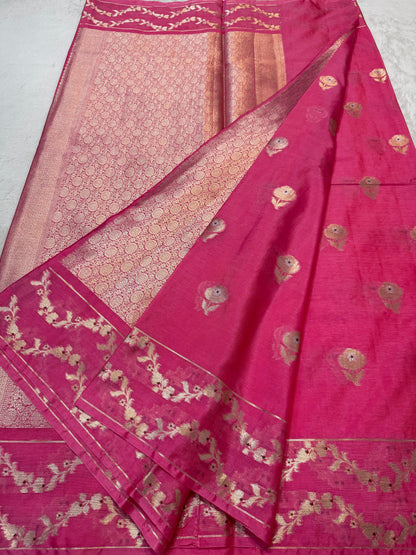 Pink Warm Silk Premium Banarasi Saree