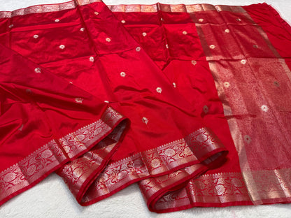 Red Soft Silk Premium Banarasi Saree