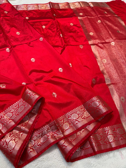 Red Soft Silk Premium Banarasi Saree