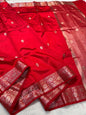 Red Soft Silk Premium Banarasi Saree