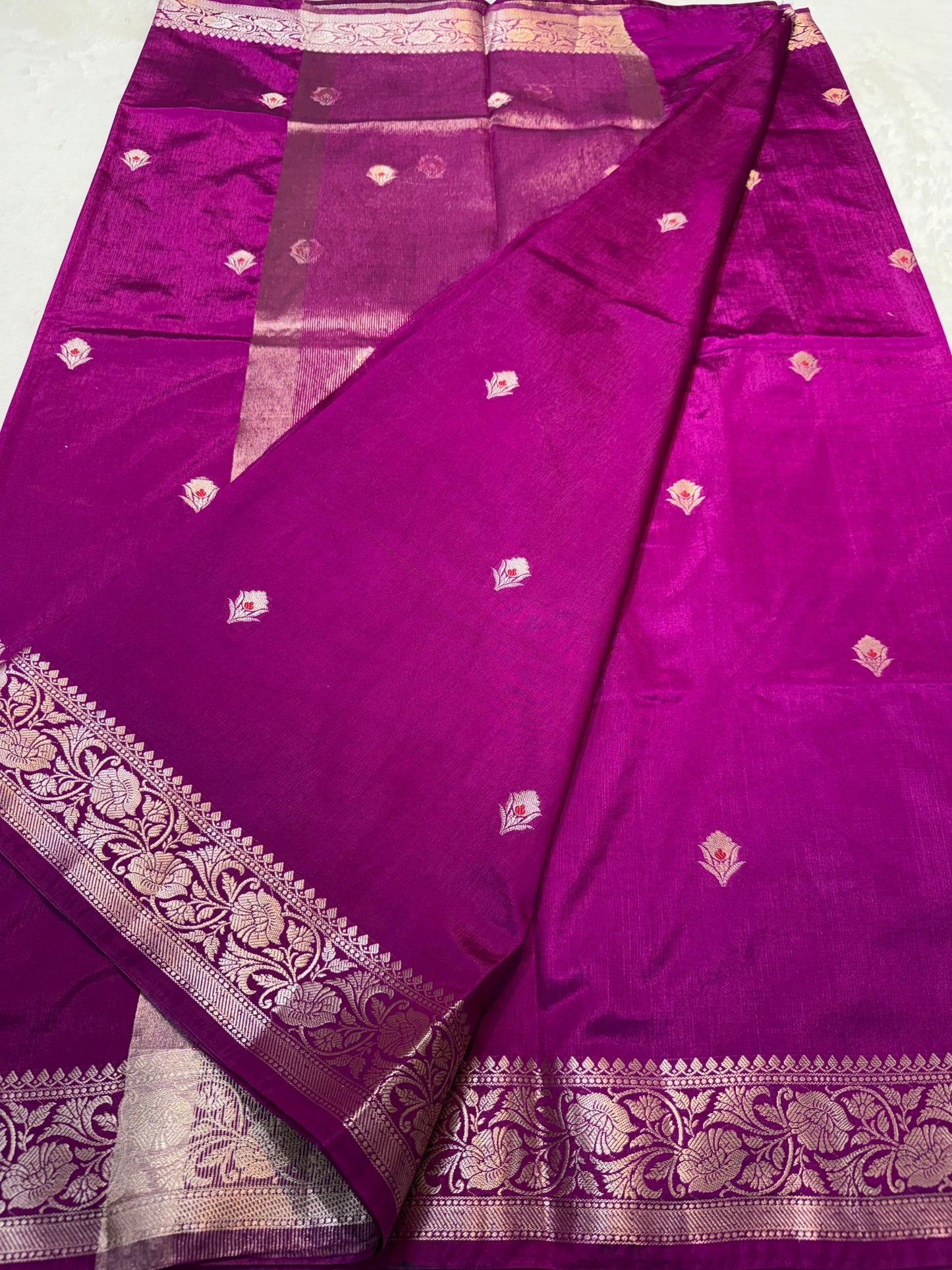 Magenta Pink Soft Silk Premium Banarasi Saree