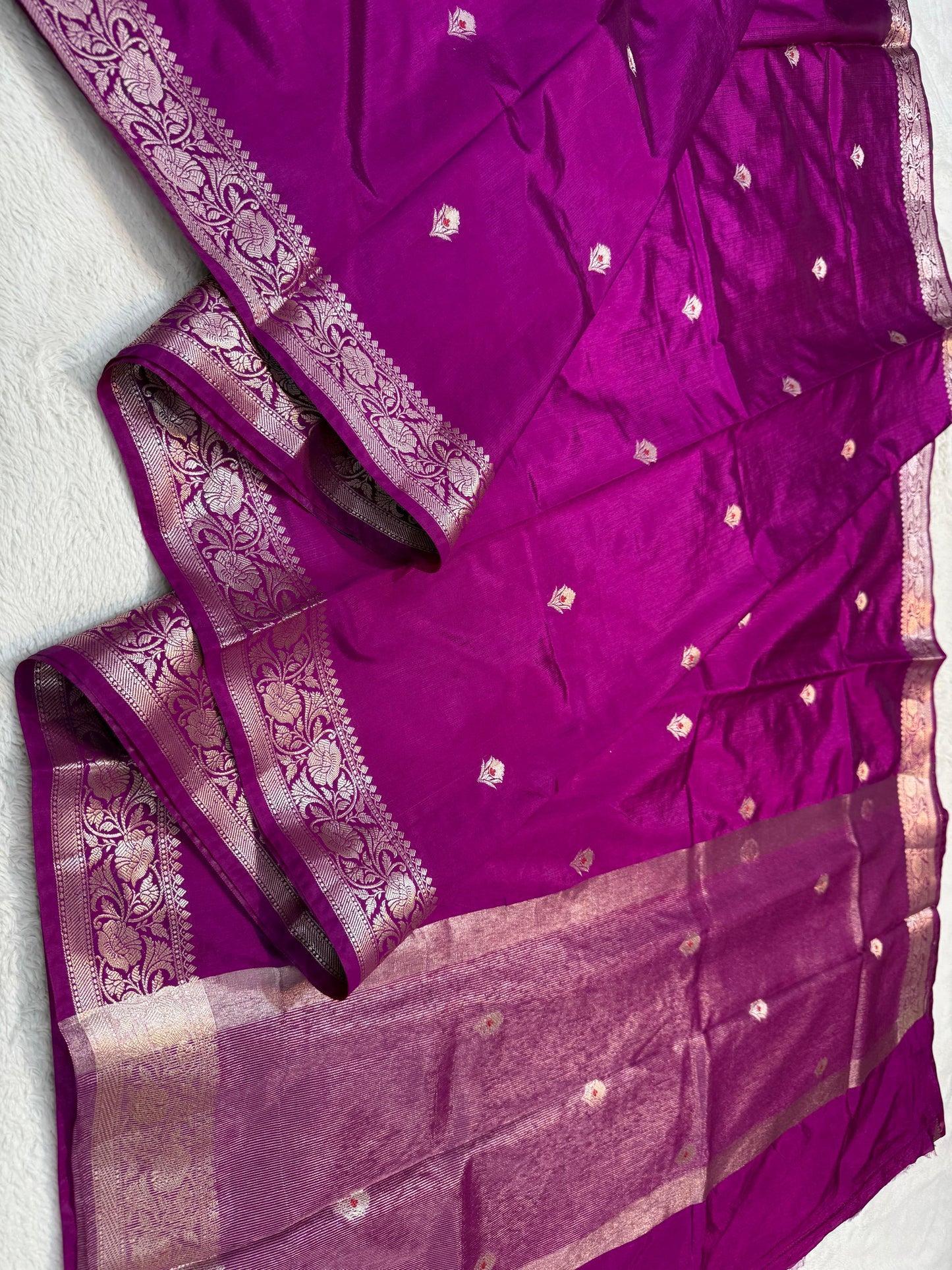 Magenta Pink Soft Silk Premium Banarasi Saree