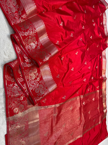 Red Soft Silk Premium Banarasi Saree