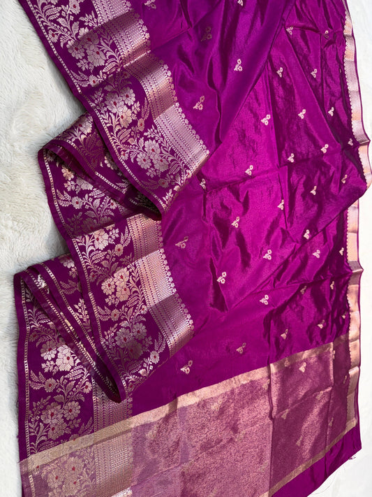 Magenta Soft Silk Premium Banarasi Saree