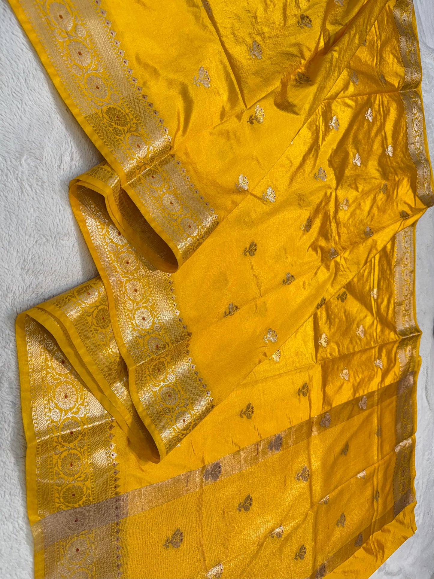 Gold Soft Silk Premium Banarasi Saree