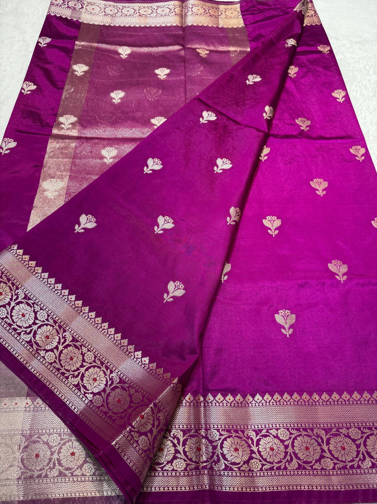 Magenta Soft Silk Premium Banarasi Saree