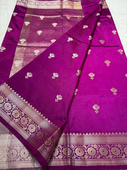 Magenta Soft Silk Premium Banarasi Saree