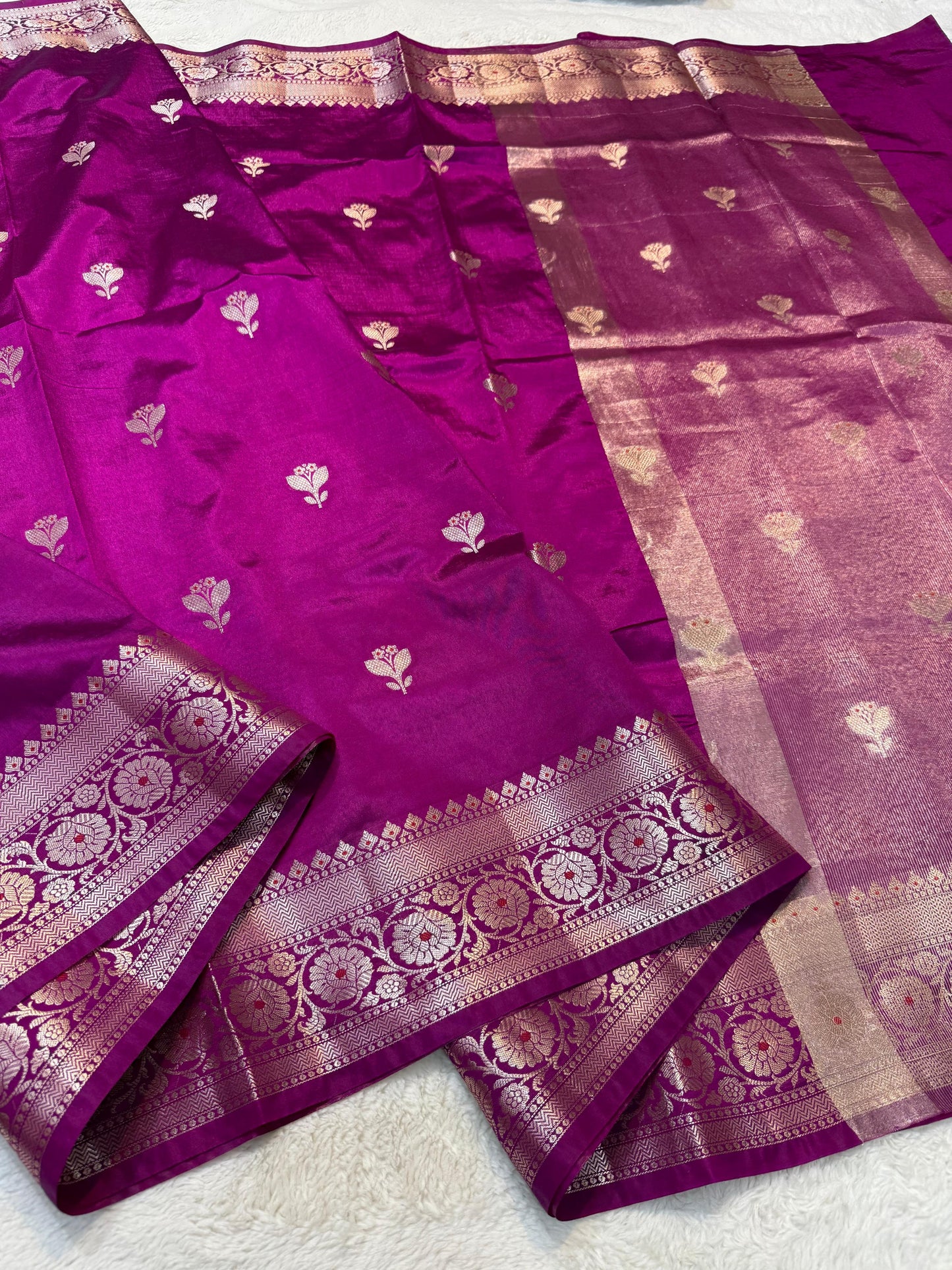 Magenta Soft Silk Premium Banarasi Saree