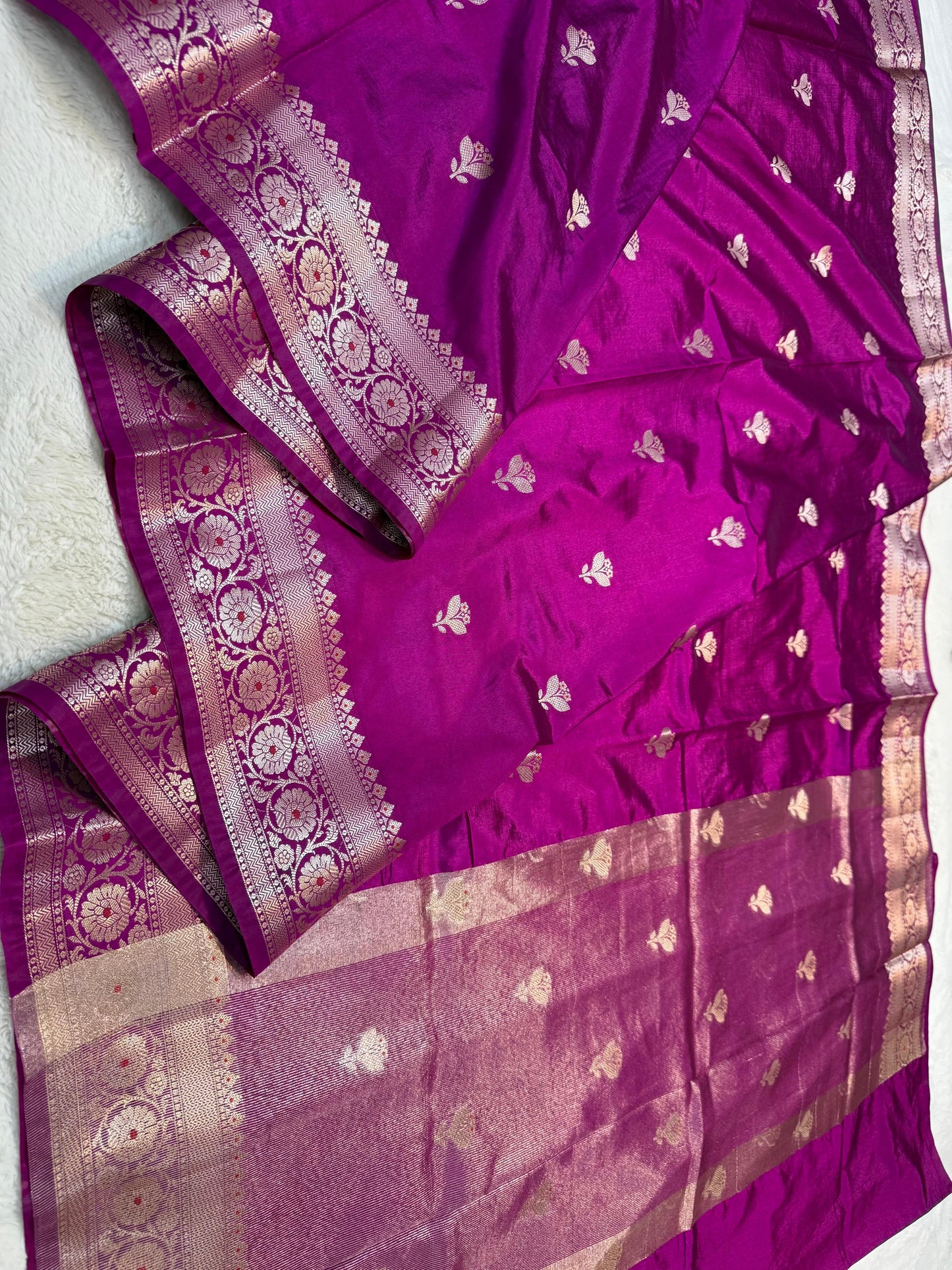 Magenta Soft Silk Premium Banarasi Saree