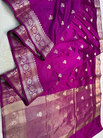 Magenta Soft Silk Premium Banarasi Saree