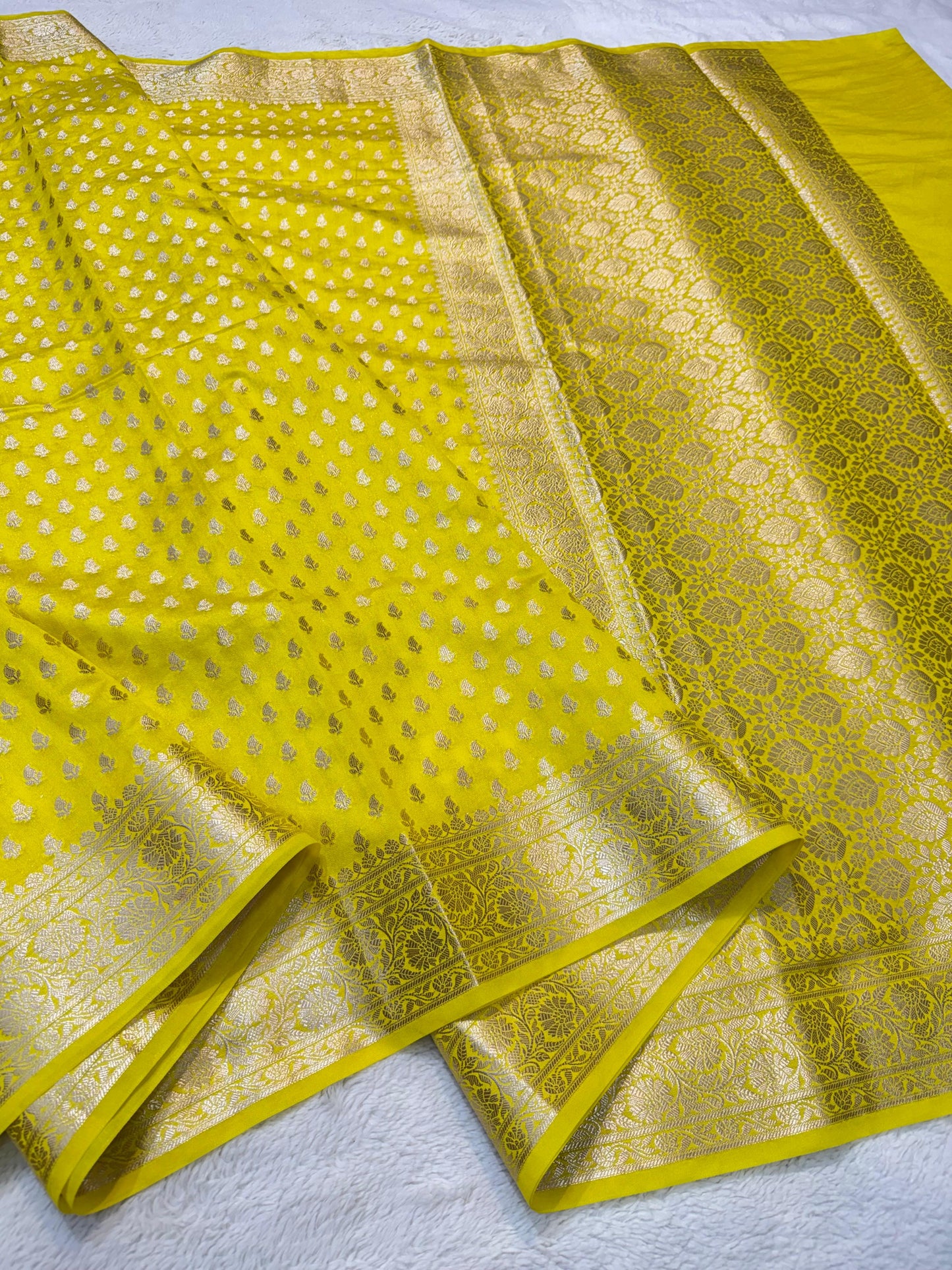 Gold Shade Georgette Silk Premium Banarasi Saree