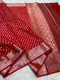 Red Shade Georgette Silk Premium Banarasi Saree