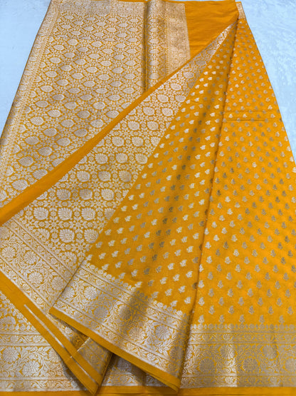 Gold Shade Georgette Silk Premium Banarasi Saree
